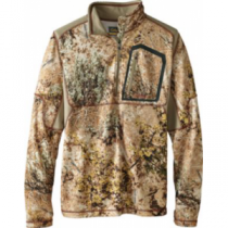 Cabela's Men's Power Stretch 1/4-Zip Shirt with Polartec - Zonz Woodlands 'Camouflage' (2XL)