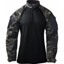 Tru-Spec Tru Spec Men's 1/4-Zip Combat Shirt - Multicam Black (2XL)