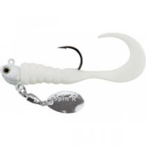 Johnson Crappie Buster Spin'r Grub - White
