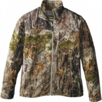 Cabela's Men's Heated Performance Zonz Camo Fleece Jacket with 4MOST Windshear - Zonz Woodlands 'Camouflage' (XL)