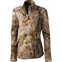 Cabela's Women's Heated Performance Camo Fleece Jacket - Zonz Woodlands 'Camouflage' (MEDIUM)