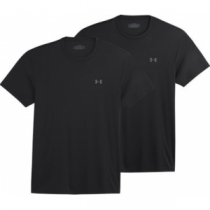 Under Armour Men's HeatGear Performance Crew Undershirt Two-Pack - Black (XL)