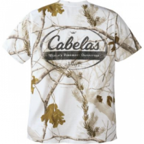 Cabela's Men's Camo General Tee Shirt - Ap Snow Realtree (LARGE)