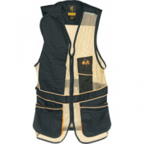 Browning Men's Deluxe Mesh Right-Hand Shooting Vest - Black/Tan (MEDIUM)