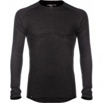 WoolPro Men's Agena Crew-Neck Long-Sleeve Shirt - Anthracite (SMALL)