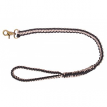 Hard Core Braided Dog Lead - Taupe/Black