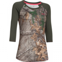 Under Armour Women's Tech Camo 3/4-Sleeve Tee Shirt - Realtree Xtra 'Camouflage' (XS)