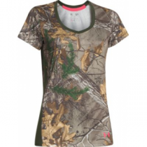 Under Armour Women's Tech Camo Short-Sleeve Tee Shirt - Realtree Xtra 'Camouflage' (LARGE)