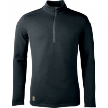 Cabela's + Icebreaker Men's Brushed-Fleece 1/2-Zip Base-Layer Top - Black (LARGE)