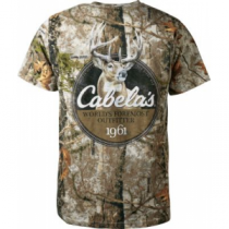 Cabela's Men's Strike Deer Short-Sleeve Tee Shirt - Zonz Woodlands 'Camouflage' (MEDIUM)