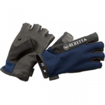 Beretta Men's Half-Finger Mesh Shooting Gloves - Blue/Black (2XL)