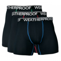 Weatherproof Men's Cool Last Black Boxer Briefs Three-Pack (SMALL)