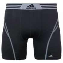 adidas Men's climalite Flex Boxer Briefs - Black/Tech Grey (XL)