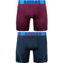 adidas Men's Sport Performance climacoolBoxer Briefs Two-Pack - Maroon/Urban (LARGE)