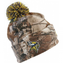 New Era Men's Minnesota Vikings Camo Knit Beanie - Realtree Xtra 'Camouflage' (ONE SIZE FITS MOST)