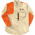 Beretta Men's Front Loading Shirt - Tan/Blaze (XL)
